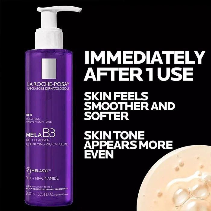 photo_1_2025-08-22_09-24-04 ژل شستشوی روشن کننده و ضد لک لاروش پوزای مدل MELA B3 حجم 200 میل