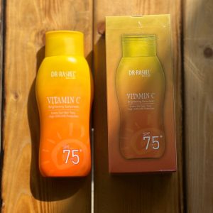 کرم ضدآفتاب روشن کننده ویتامین سی دکتر راشل SPF75 وزن ۱۰۰ گرم